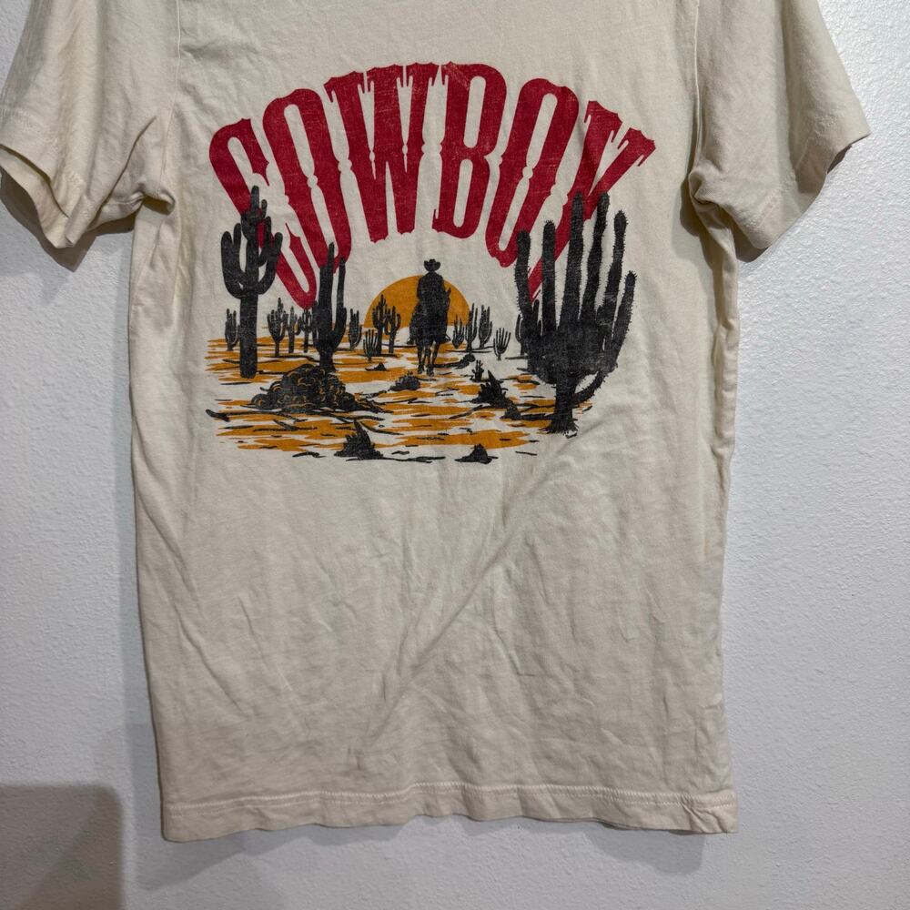 Bella+Canvas Cowboy Desert Graphic Tee Cream Sz S - Picture 4 of 8